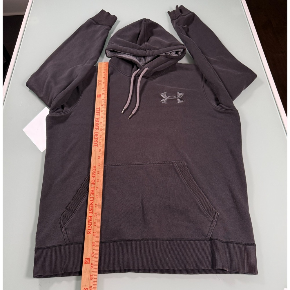 UNDER ARMOUR Solid Gray Cotton Blend Mens Kangaroo Pocket Hoodie - Large - Picture 9 of 12